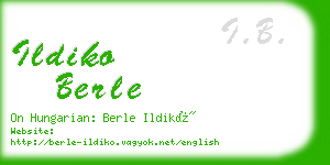 ildiko berle business card